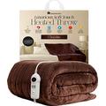 Homefront Electric Heated Throw/Over Blanket in Chocolate (160 x 120 Centimetres) Easy to Use Digital Control - Machine Washable - Ultra Soft, Cosy Finish