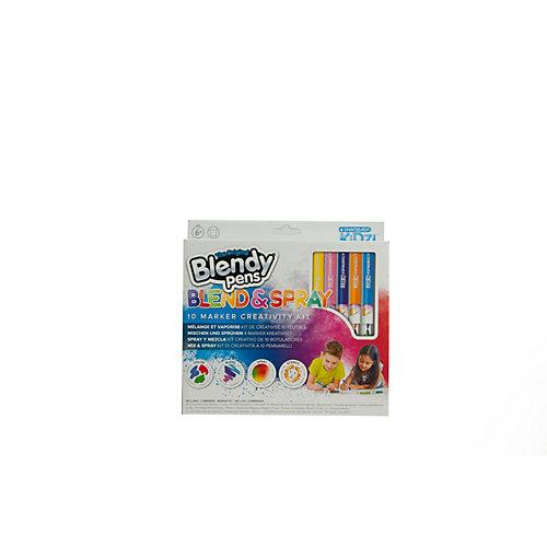 Blendy Pens Blend & Spray Creativity Kit inkl. 2 Schablonen, Sprühstifte mit Airbrush