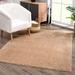 Judy 6'7" x 9' Blush/Brown/Blush/Brown/Dark Red Washable Area Rug - Hauteloom