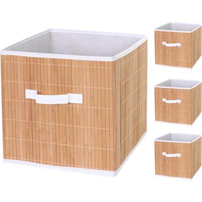 Hegele - 4er-Set Faltbox HHG-120, Korb Aufbewahrungskorb Ordnungsbox Sortierbox Aufbewahrungsbox, Image