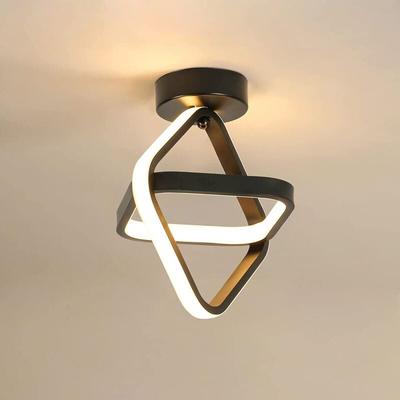 Goeco - LED-Deckenleuchte, moderne schwarze quadratische Flur-Deckenleuchte 24W 2700LM für Flur Image