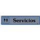 Super-letra Sl - Plaque de signalisation auto-adhésive Services 175X040Mm Aluminium Argent