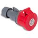 Cetac Base �lectrique mobile 3P+N+T 32A/380-415V Polyamide/Abs Rouge Famatel 23303