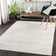 Surya - Tapis de Salon à Poils Courts et Doux Scandinave Tapis Berbère Bohème Blanc et Gris 152 x