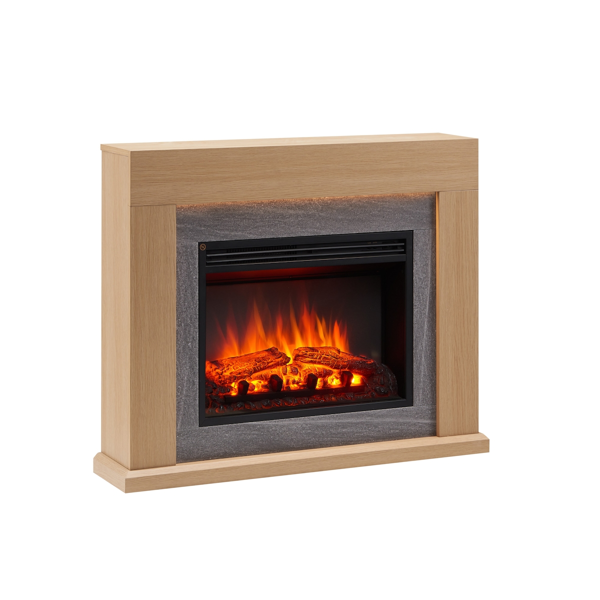 Elektrokamin BALDERIA Apollon - Standkamin, Heizung 2000W - Hellbraun Image