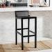 SAFAVIEH Saito Low Back Cane Bar Stool - 16" W x 20" D x 38" H