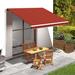 Awning Top Sunshade Canvas, Replacement Garden Awning Top Only, Orange