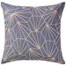 Violet Linen Victoria Chenille Abstract Haxegon Design Decorative Throw Pillow