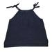 Madewell Tops | Madewell Women's Xs Halter Top Black Cotton Knit Cute Tank | Color: Black | Size: Xs