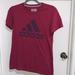 Adidas Tops | Adidas The Go To Performance Tee Burgundy Women Sz Small | Color: Black/Red | Size: S