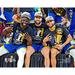 Draymond Green Klay Thompson & Stephen Curry Golden State Warriors Unsigned 2022 NBA Finals Celebration Photograph