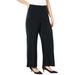 Plus Size Women's Refined Wide Leg Pant by Catherines in Black (Size 5X)