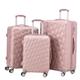 CMY Suitcase Set Hard Shell Suitcases Lightweight 3 Digit Combination Lock 4 Dual Spinner Wheels 3 Pcs suitcases & Travel Bags Luggage Sets Luggage with Telescopic Handle (Rose Gold, 3 Piece Set)