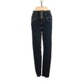 Red Blue Denim Jeans - Mid/Reg Rise: Blue Bottoms - Women's Size 3