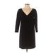Ann Taylor Cocktail Dress - Shift: Black Print Dresses - Women's Size 0