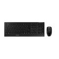 CHERRY B. UNLIMITED 3.0 Desktop, Kabelloses Tastatur- & Maus-Set, UK-Layout (QWERTY), 2,4 GHz Funkverbindung, Infrarot, Leise Tasten, Wiederaufladbar, Schwarz