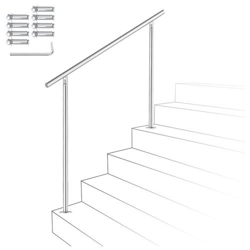 Treppengeländer Edelstahl Geländer Balkongeländer ø 42mm für Innen und Außen Garten Treppenhaus 160