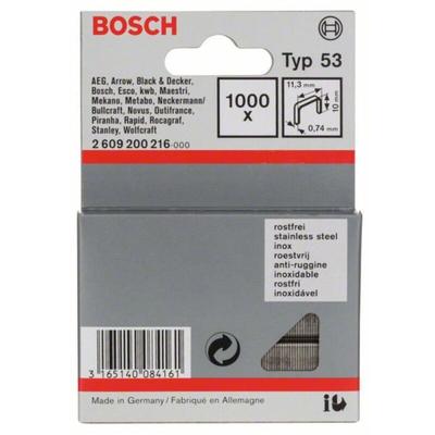 Bosch - Feindrahtklammer Typ 53, 11,4 x 0,74 x 10 mm, 1000er-Pack, rostfrei