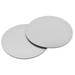 102mmRound Coasters PU Cup Mat Pad for Tableware Silver Tone 2pcs - Silver Tone