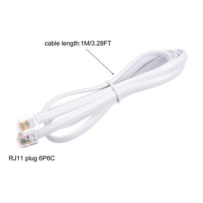 Phone Extension Cord Telephone Cable Phone Line Cord RJ11 6P6C Plugs