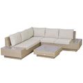 Luxus Polyrattan Loungeset (Farbe: Beige)