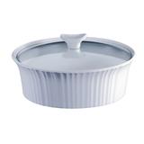 Corningware Ceramic Round Creme Brulee Dish w/ Lid Ceramic in White | 3.8 H in | Wayfair 1105930