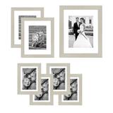 East Urban Home Picture Frame Set, 7 Pieces w/ One 11 x 14, Two 8 x 10, & Four 5 x 7 - Gallery Wall Frames, in Brown | 14 H x 11 W x 1 D in | Wayfair