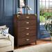 Kingstown Home 5 Drawer 36" W Solid Wood Chest Wood in Brown | 52 H x 36 W x 18 D in | Wayfair 266B-9