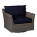 Summer Classics Outdoor Club Glider Wicker Chair w/ Cushions in Black | 30 H x 38.25 W x 33.5 D in | Wayfair 26262+C589H6455W6455