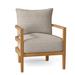 Summer Classics Santa Barbara Teak Patio Chair w/ Cushions Wood in Brown/White | 26.375 H x 29 W x 29.75 D in | Wayfair 27934+C670H6101W6101