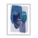 Stupell Industries Bold Face Line Doodle Modern Geometric Shapes By Birch&Ink in Blue | 14 H x 11 W x 1.5 D in | Wayfair al-764_wfr_11x14