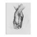 Stupell Industries Simple Vintage Black & White Hand Holding Illustration Canvas in Gray | 0.5 D in | Wayfair am-037_wd_10x15