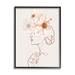 Stupell Industries Delicate Pink Flower Blossoms Woman Line Drawing by Ros Ruseva - Graphic Art Wood in Brown | 1.5 D in | Wayfair am-041_fr_11x14