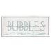 Stupell Industries Wash Away Troubles Bubbles Blue Bath Sign Text by Daphne Polselli - Print Wood in Brown | 1.5 D in | Wayfair am-246_wfr_10x24