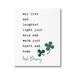 Stupell Industries Heart & Home Touching Irish Blessing Clover Motif XXL Stretched Canvas Wall Art By Mollie B. Canvas/ in Green | Wayfair