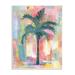 Stupell Industries Tropical Palm Tree Abstract Pink Yellow Collage Oversized Black Framed Giclee Texturized Art By Kristen Dew in Brown | Wayfair