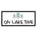 Stupell Industries On Lake Time Phrase Typography Pine Tree Doodle XL Stretched Canvas Wall Art By Jaxn Blvd. in White | Wayfair am-359_fr_13x30