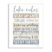 Stupell Industries Lake Rules Typography Rustic Vacation Cabin Sign by Marla Rae - Graphic Art Wood in Brown | 15 H x 10 W x 0.5 D in | Wayfair