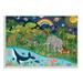Stupell Industries Jungle Animals Sea Creatures Under Night Sky Planets Wall Plaque Art By Lisa Perry Whitebutton in Brown | Wayfair