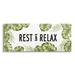 Stupell Industries Rest & Relax Tropical Monstera Plants Leaves Typography XL Stretched Canvas Wall Art By Daphne Polselli Canvas in Green | Wayfair