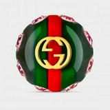 Gucci Jewelry | Gucci Web Green/Red Resin And Crystal Sylvie Brooch | Color: Green/Red | Size: Os