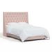 Charlton Home® Sancerre Bed Upholstered/Metal in Pink/Black | 56 H x 84 W x 85 D in | Wayfair 855C8C99242C40EDB770F525386C8CB5