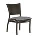 Summer Classics Skye Stacking Patio Dining Side Chair w/ Cushions in Black | 34.5 H x 20.5 W x 23.25 D in | Wayfair 35812+C4656458W6458