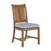 Summer Classics Croquet Patio Dining Side Chair w/ Cushions Wood in Brown/Gray | 37.75 H x 19.875 W x 23.125 D in | Wayfair 28314+C031750W750