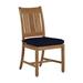 Summer Classics Croquet Patio Dining Side Chair w/ Cushions Wood in Brown/Gray | 37.75 H x 19.875 W x 23.125 D in | Wayfair 28314+C0316455W6455