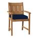 Summer Classics Croquet Teak Patio Dining Armchair w/ Cushions Wood in Brown | 37.75 H x 24.25 W x 27 D in | Wayfair 28304+C0306458W6458