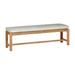 Summer Classics Club Picnic Outdoor Bench Wood/Natural Hardwoods in Brown/White | 15.75 H x 59 W x 16 D in | Wayfair 28544+C6484076W4076