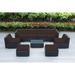 Latitude Run® 8 - Person Wicker Seating Group w/ Cushions - No Assembly Synthetic Wicker/All - Weather Wicker/Wicker/Rattan in Black | Outdoor Furniture | Wayfair