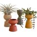 Orren Ellis 4 Piece Earthenware Floor Vase Set in Brown/Gray/Red | 12 H x 5.5 W x 5.5 D in | Wayfair AB865FEB25BA497699908B43956C12E3