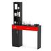 Latitude Run® Humeston Makeup Vanity Salon Stations for Hair Stylist Locking Wall Mount Barber Station in Red/Black | Wayfair